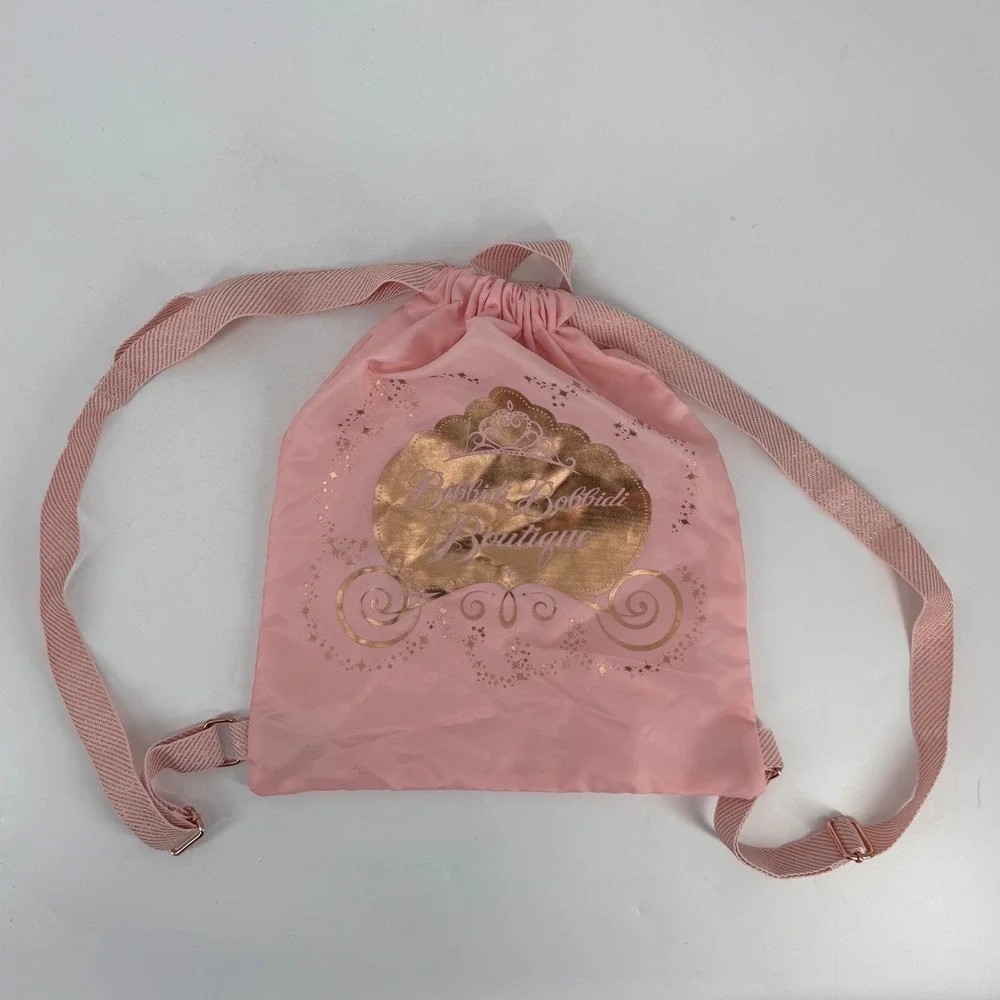 Disney‎ Bibbidi Bobbidi Boutique Drawstring Backpack Pink Princess Bag